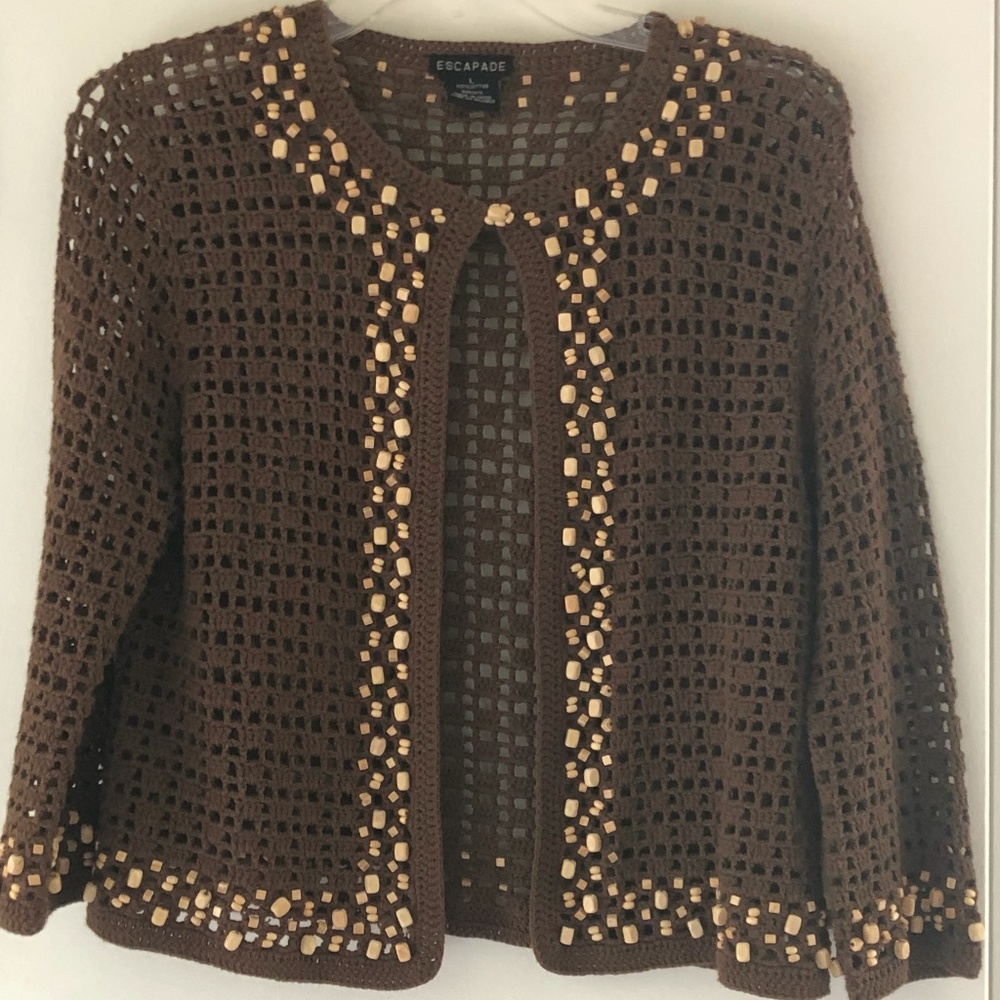 Crocheted and Beaded jacket - Picture 1 of 2